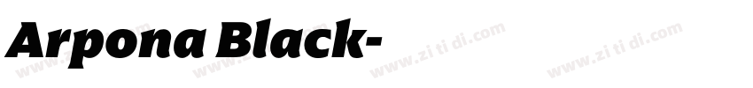Arpona Black字体转换